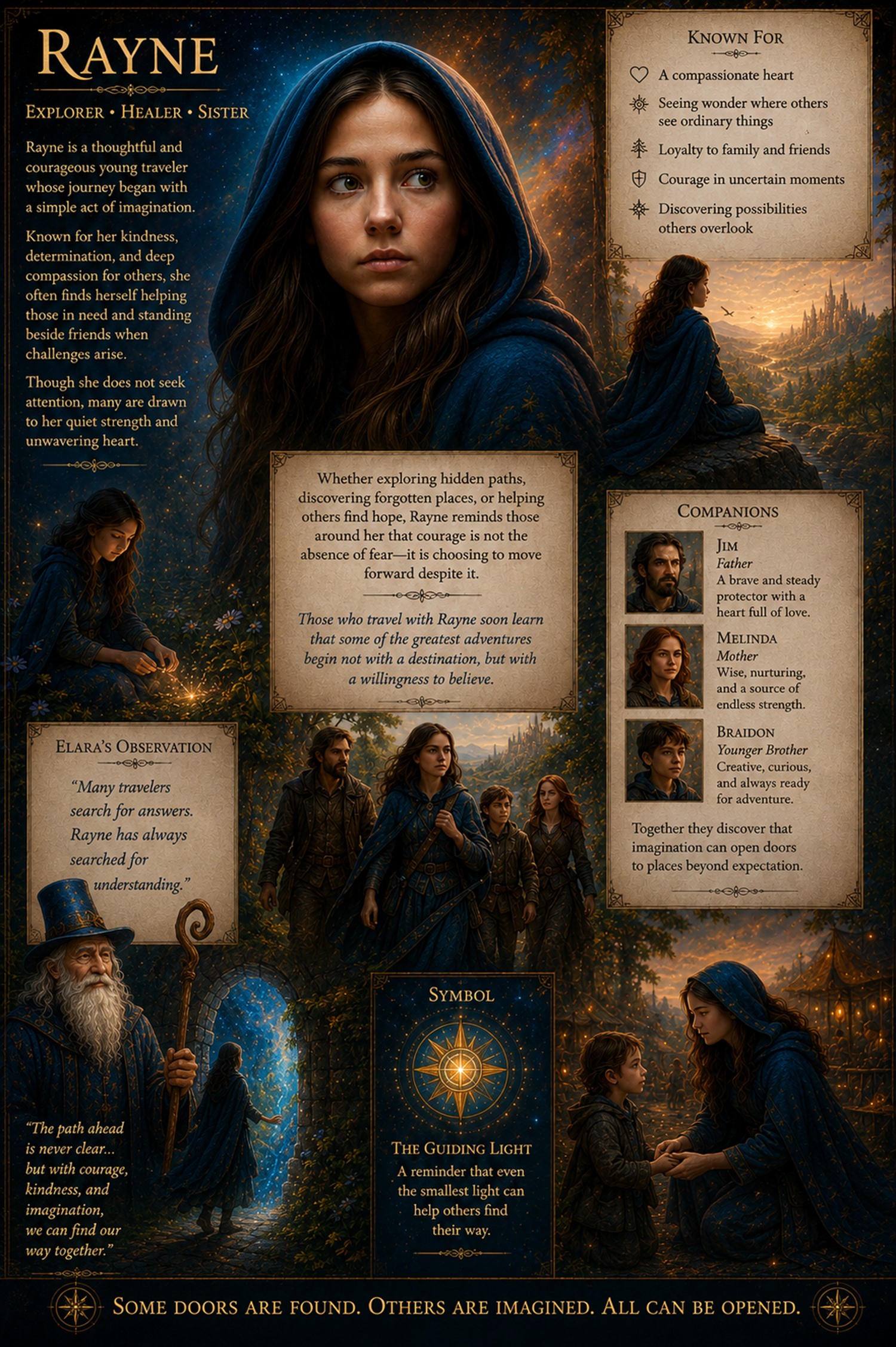 Rayne character storyboard